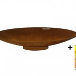 BRASERO FUERA Ø 90 CM à 150 CM - ACIER CORTEN 3 MM - AÉROSOL ANTI-ROUILLE INCL.